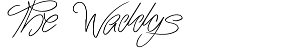 The Waddys font preview